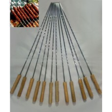 12 Pcs Long Chrome Plated BBQ Grill Sticks