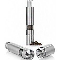 Stainless Steel Salt & Pepper Mill and Grinder Set